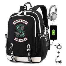 Riverdale South Side Snake Backpack for Men Travel Bag Women Casual Laptop Bags with Usb Charging School Student Backpack 2024 - buy cheap
