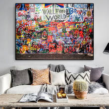 Pintura de arte abstrata em tela, grafite, posteres e impressões, arte de rua quadros, banksy, pop, imagem de arte de parede para sala de estar 2024 - compre barato