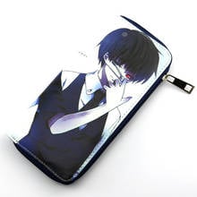 Cartera de Anime Tokyo Ghoul colorida de estilo largo, bolso largo de PU de Kaneki Ken con cremallera, Color blanco, multicapa 2024 - compra barato