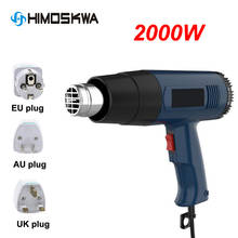 Pistola de aire caliente eléctrica, 2000W, 220V, enchufe de la UE/EE. UU./Reino Unido, termorregulador, pistolas de calor, envoltura termal, herramienta eléctrica 2024 - compra barato