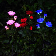 Solar Light LED Outdoors Rose Flower Lawn Light Waterproof Garden Courtyard Park Path Corridor Lawn Decorative Lighting 1/2pcs 2024 - buy cheap