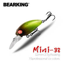 Bearking professional hot model A+ fishing lures, 15 colors for choose, minnow crank  32mm 2.7g,  fishing tackle hard bait 2024 - купить недорого