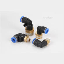 Air Pneumatic Pipe Connector 10mm 8mm 6mm 12mm OD Hose Tube 1/8" 1/4" 3/8" 1/2" BSPT Male Thread L Shape Gas Quick Joint Fitting 2024 - buy cheap