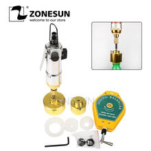 ZONESUN-máquina taponadora de botellas neumática de mano, selladora de tapas neumáticas, máquina de sellado de botellas, 10-50mm 2024 - compra barato