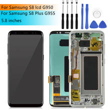 For Samsung Galaxy S8 lcd G950 S8 Plus G955 touch screen digitizer assembly with frame s8 display replacement repair parts 2024 - buy cheap