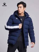 KELME Winter Men's Cotton Jacket Hooded Short Warm Coat Training Sports Team Uniform Women Padded Outwear 8261MF1013 2024 - buy cheap