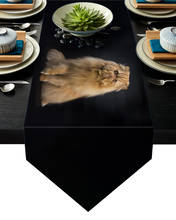 Camino de mesa con diseño de gato persa para el hogar, Mantel Individual con bandera, decoración moderna de cocina, para Hotel 2024 - compra barato