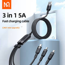 Mcdodo 3 in 1 Type C Lightnig Micro USB Cable 5A Fast Charging Cable For iPhone 12 11 Huawei Xiaomi Samsung CA-8790 Fast Charger 2024 - buy cheap