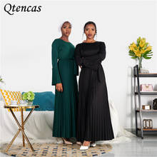 Abayas musulmán plisado para mujer, vestidos turcos, caftán marroquí, Abaya, Dubái, ropa islámica 2024 - compra barato