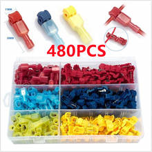 90/480pcs T Tap Type Electrical Connector Terminal Quick Electrical Cable Connectors Snap Splice Lock Wire Terminal Crimp Splice 2024 - buy cheap