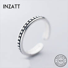 INZATT Real 925 Sterling Silver Geometric Adjustable Ring For Fashion Women Party Vintage Fine Jewelry Minimalist Accessories 2024 - buy cheap