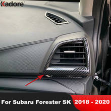 Для Subaru Forester SK 2018 2019 2020 приборная панель из углеродного волокна AC кондиционер выпускная крышка отделка Аксессуары для салона автомобиля 2p 2024 - купить недорого