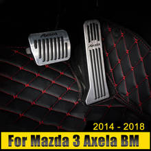 Pedal de freno de aluminio para coche Mazda 3 Axela BM 2014 2015 2016 2017 2018, almohadilla de Pedasl, cubierta antideslizante, accesorios 2024 - compra barato
