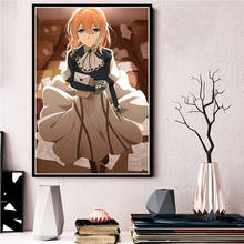 Violeta Evergarden-pintura en lienzo de Anime japonés, carteles de estilo nórdico e impresiones, imágenes artísticas de pared para decoración del hogar y sala de estar 2024 - compra barato