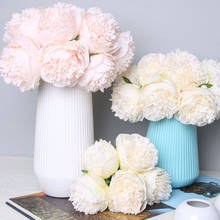 5 голова искусственные шелковые цветы пиона Свадебный букет цветы дома Свадебная вечеринка праздничный стол садовый декор 2024 - купить недорого