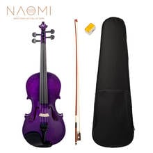 NAOMI Acoustic Violin 4/4 Full Size Violin Fiddle Solid Wood Violin For Students Beginners New 2024 - buy cheap