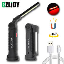 USB Rechargeable LED Flashlight with Magnet Powerful COB Work Light Waterproof Torch Portable Camping Lamp Warning Lantern 2024 - купить недорого