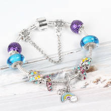 ZKCEENIER Rainbow of love Charms P Bracelet & Bangles for Women European Beads Fine Bracelet Wholesale Fashion Jewelry 2024 - buy cheap