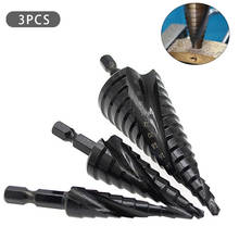 ONEVAN 3Pcs 4-32MM HSS Cobalt Step Drill Bit Set Nitrogen High Speed Steel Spiral For Metal Cone Triangle Shank Hole Metal Drill 2024 - compre barato