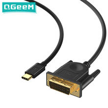 QGeeM usb c к dvi кабель type c к dvi адаптер Thunderbolt совместимый для MacBook Pro 2016 2017, galaxy S8 Note8, huawei mate 10 2024 - купить недорого