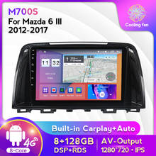 Автомагнитола 2DIN, мультимедийный видеопроигрыватель с Android 10 для Mazda 6 GL, GJ, 2012, 2013, 2016, 2017, GPS, Wi-Fi, IPS, DSP, BT, FM 2024 - купить недорого