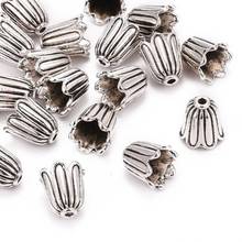 Pandahall-Cuentas de Metal para fabricación de joyas, 20 piezas, 10mm, flor, agujero de estilo tibetano, 1mm 2024 - compra barato