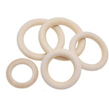 13 Sizes Natural Wood Circle DIY Crafts Embellishment for Wooden Ring Children Kids Teething Wooden Ornaments Jewelry Making 2024 - buy cheap