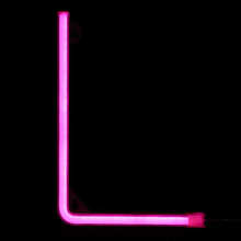 Lámpara de neón con letras en forma de L, letrero de luz LED de pared, luz decorativa para decoración de fiesta de boda 2024 - compra barato