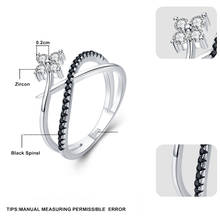 [BLACK AWN] 925 пробы серебряные ювелирные изделия классические обручальные кольца для женщин женские полые Bijoux кольцо G084 2024 - купить недорого