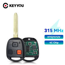 KEYYOU 315MHz Keyless Entry 3BT Remote Car Key Transponder 4C Chip For Toyota Land Cruiser HYQ1512V 1998 1999 2000 2001 2002 2024 - buy cheap