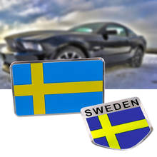 LEEPEE Sweden Flag Car Sticker for the Car Whole Body Emblem Decal Badge Aluminum Car -Styling Scratch Cover Sticker 2024 - buy cheap