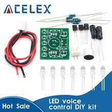 Lámpara con melodía LED con Control de sonido, Kits de producción electrónica, voltaje de Suite 3V-5,5 V, LED, Control de sonido DIY, Kit FR-4 tablero de fibra de vidrio 2024 - compra barato