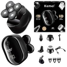 Original kemei 6in1 grooming kit rechargeable electric shaver men beard hair trimmer face body electric razor head head wet dry 2024 - buy cheap