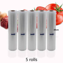 Rolls Vacuum Sealer Bags Packing Film For Vacuum Sealing BPA-Free Heat Food Food Storage Vacuum Bags 5 Rolls 25cm*500cm 2024 - buy cheap