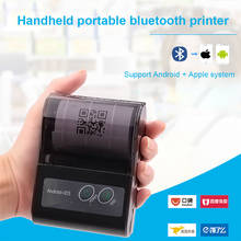 Impressora térmica portátil de bolso, 58mm, compatível com bluetooth, sem fio, para windows, android, ios 2024 - compre barato