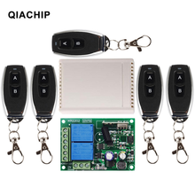 QIACHIP 433Mhz Universal Wireless Remote Control Switch AC 85V 110V 220V 2CH Relay Receiver Module & RF 433 Mhz for Light Switch 2024 - купить недорого