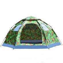 Tenda de camping automática para acampamento ao ar livre, completamente automática, tenda grande 6-8 hexagonal/6 a 8 pessoas, família grande, barraca de camping automática 2024 - compre barato