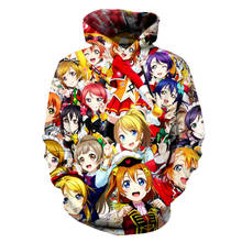 Soshisl-Sudadera de manga larga con capucha para hombre y mujer, suéter de Anime con estampado de "Love Live", nuevo Jogger de Hip Hop, 3D, chica, Top de Estudiante 2024 - compra barato