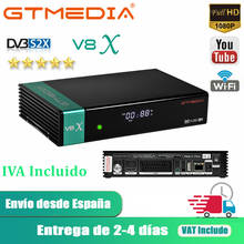 Gtmedia v8x receptor satélite DVB-S/s2/s2x scart + ca display led construir em wi-fi 1080p hd h2.65 freesat decodificador de tv digital 2024 - compre barato