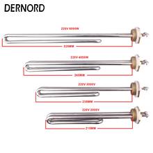 DERNORD 220V Immersion Water Heater Brass Flange 1"BSP Electrical Fold Back Heater Heating Element 2kw 3kw 4kw 5kw 2024 - buy cheap