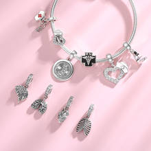 2021 Hot 925 Sterling Silver Love Heart Hat Charm Sparkling CZ Fine Beads fit Original  Bracelets Women Jewelry Making 2024 - buy cheap