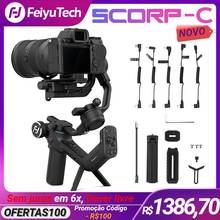 FeiyuTech 2022 NEW Feiyu SCORP-C 3-Axis Handheld Gimbal Stabilizer Handle Grip for DSLR Camera Sony/Canon with Pole Tripod 2024 - buy cheap