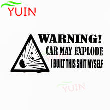 Warning That The Car May Explode, Car Decals, Body Decoration, PVC Waterproof Sunscreen Stickers, Black/white/red/laser/silver 2024 - buy cheap