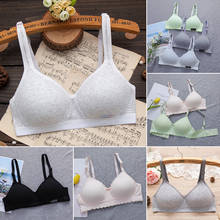 New Simple Pure Cotton Girl Underwear Student Bra Developmental Thin Section Without Steel Ring Comfortable Bra 2024 - buy cheap