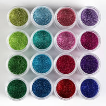 16 Bottles Colorful Glitter Powder UV Epoxy Resin Filling Crystal Mud Silicone Mold Filler Slime Pigment Shiny Nail Art Glitter 2024 - buy cheap