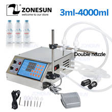 ZONESUN Manual Electric Digital Control Pump Machinery Small Bottle Tube Perfume Mineral Water Juice Oil Liquid Filling Machine 2024 - buy cheap