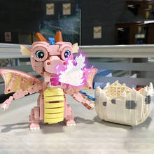 Mini bloques de construcción LOZ para niños, juguete de construcción con diseño de dragón, Animal, encantador, modelo educativo 771, 1122 piezas 2024 - compra barato