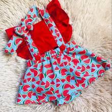 0-3Y Newborn Toddler Baby Girls Floral Clothes Set Summer Back Cross Vest Tops +Ruffles Shorts Sets Casual Baby Outfits 2024 - buy cheap