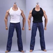 1/6 escala masculino soldado colete jeans modelo de roupas para 12in phicen tbleague jiaoul boneca acessórios brinquedos 2024 - compre barato