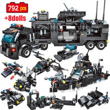 715pcs City Police Station Car Building Blocks For City SWAT Team Truck House Blocks Diy Toy For Boys Children 2024 - купить недорого